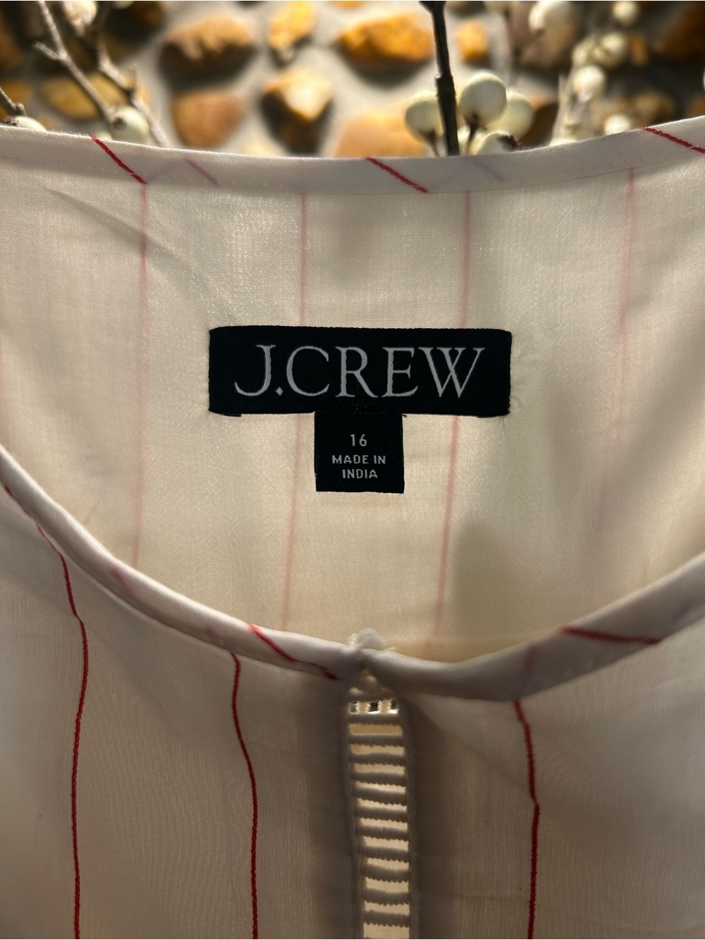 J. Crew Cream Maxi Dress with Pink Stripes - Picture 5 of 5